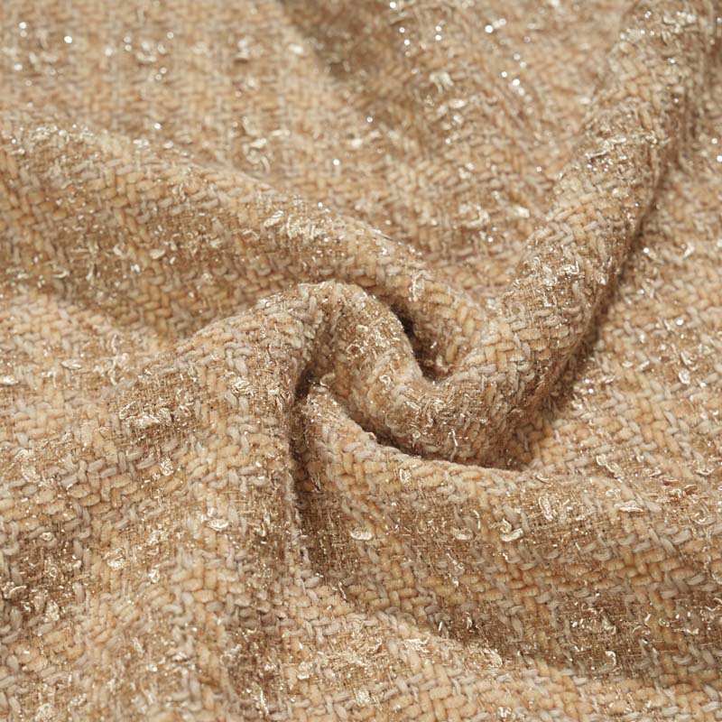 Mokas wool blend fragrant fabric, thick woven fabric, brown coat, fashion hat fabric for autumn and winter pic 5