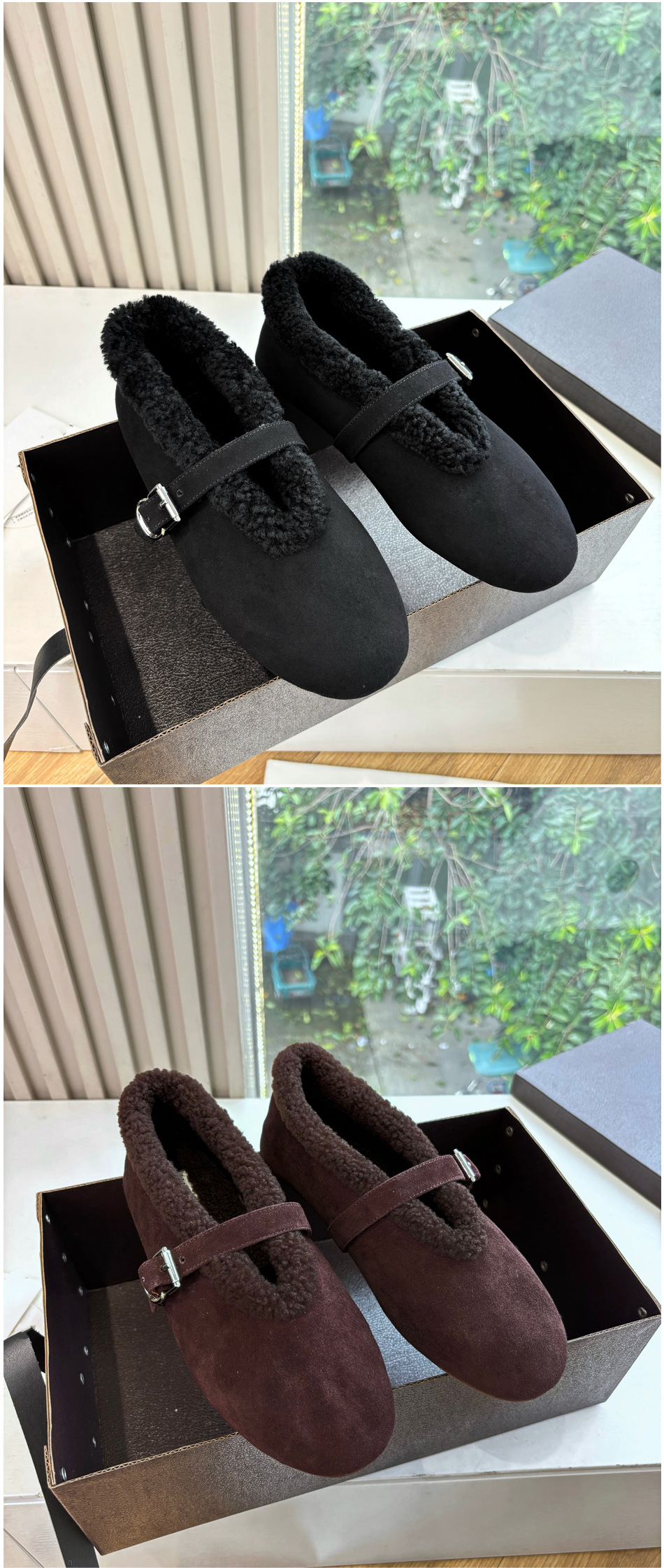 牛皮版～小众秋冬款复古毛毛鞋女加绒保暖包头单鞋外穿防滑棉鞋子详情6