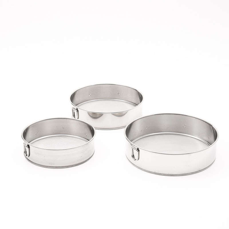 304 stainless steel flour sieve, round flour sieve, fine flour sieve, sieve mesh, bakery sugar powder sieve, single ring pic 1