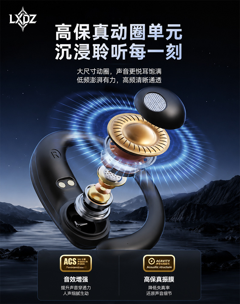 2026 new Bluetooth headphones, wireless sports headphones, non-in-ear, open type, painless for long-term wear, ear-hanging, cross-border wholesale pic 10