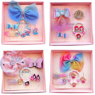 韩国儿童耳环女无耳洞可爱风学生首饰DIY珍珠流苏耳夹长款儿童耳饰详情8