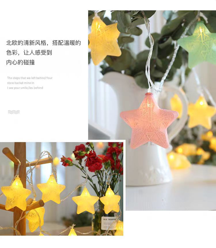 户外装饰彩灯闪灯串灯满天星串灯挂灯房间卧室生日场景布置星星灯详情13