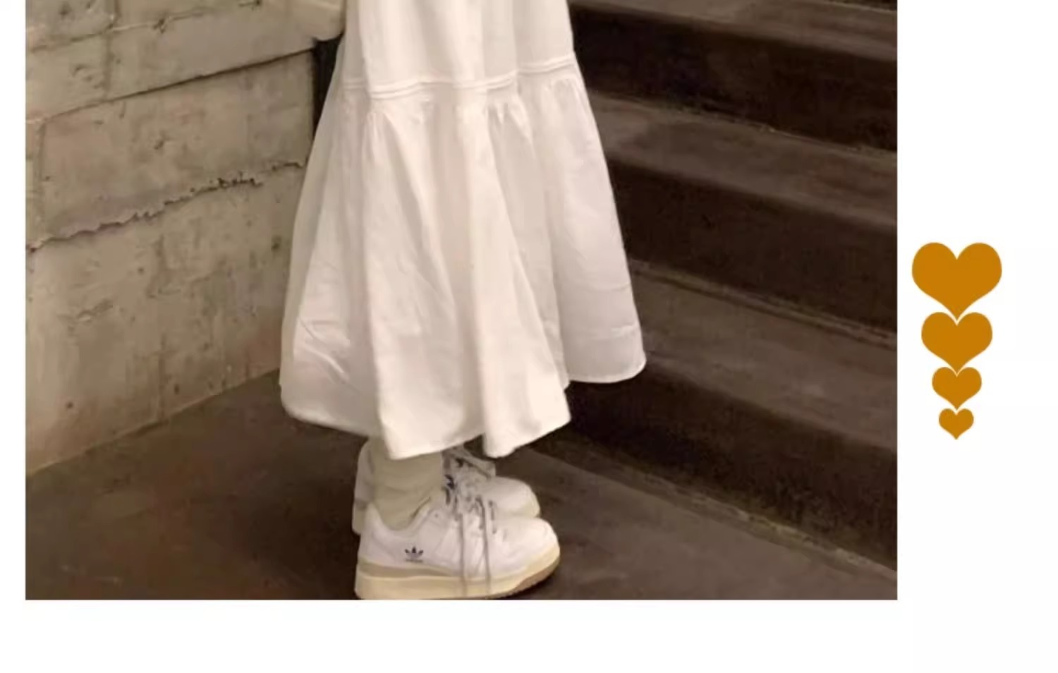 White, laid-back, flowing skirt for women's Spring and Autumn 2025 new style, concealing flaws and slimming, high-end, elegant and casual long dress pic 16