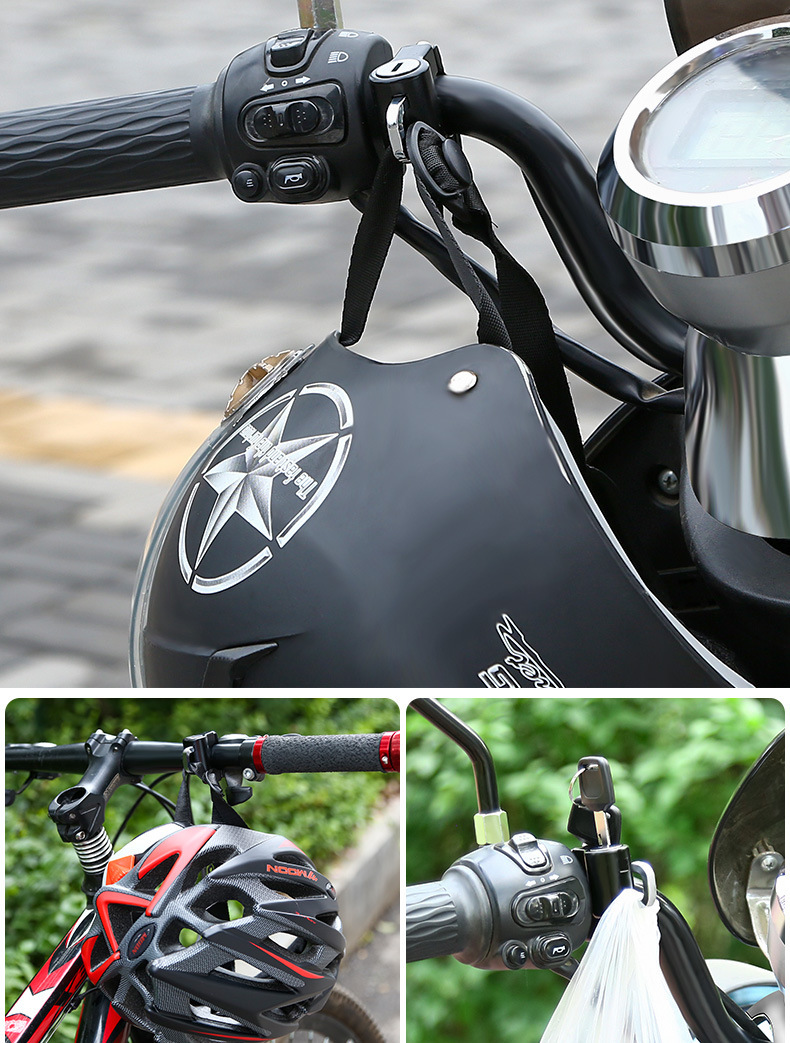 Electric bike lock, motorcycle, electric bike helmet lock, anti-theft fixed handlebar hook lock, waterproof and anti-prying bicycle lock pic 7