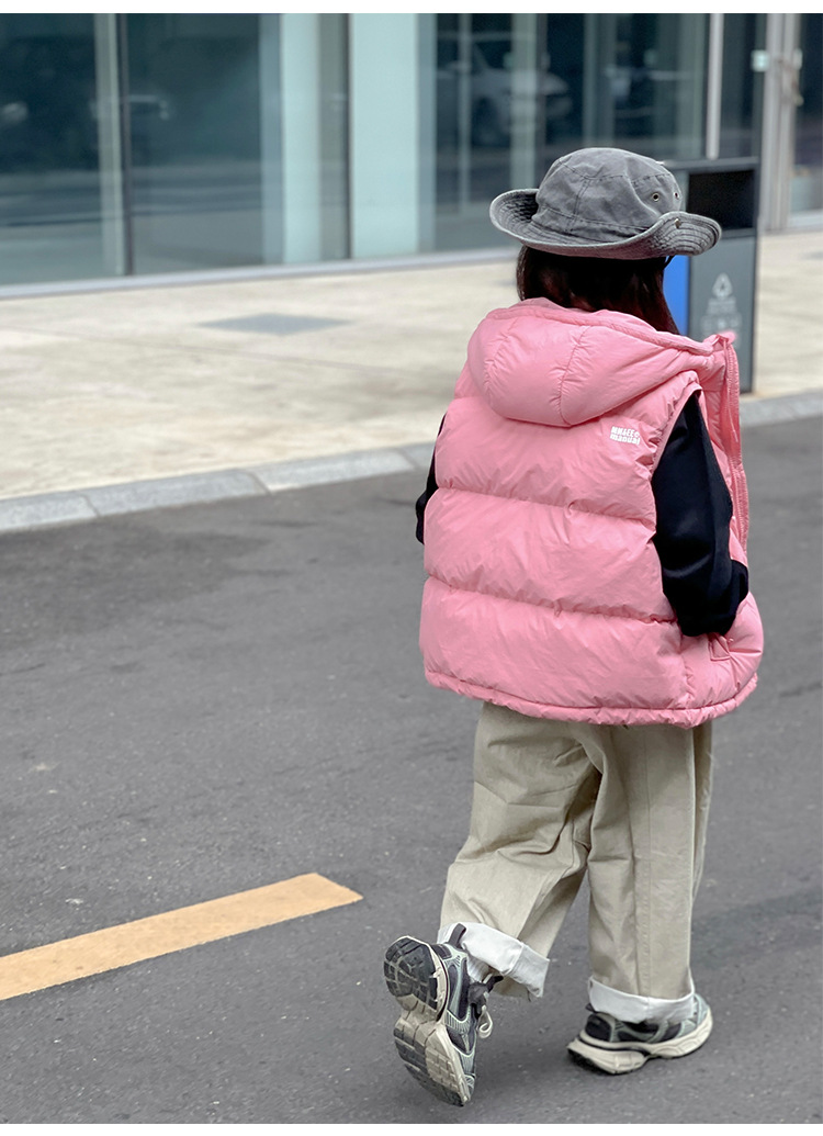 韩国童装儿童羽绒马甲秋装背心外穿男童女童幼儿园背心亲子装坎肩详情4