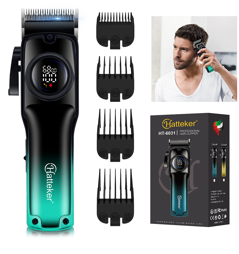 Hatteker electric hair clipper, oil gradient shaving knife, foreign trade hair clipper, salon beauty power clipper pic 11