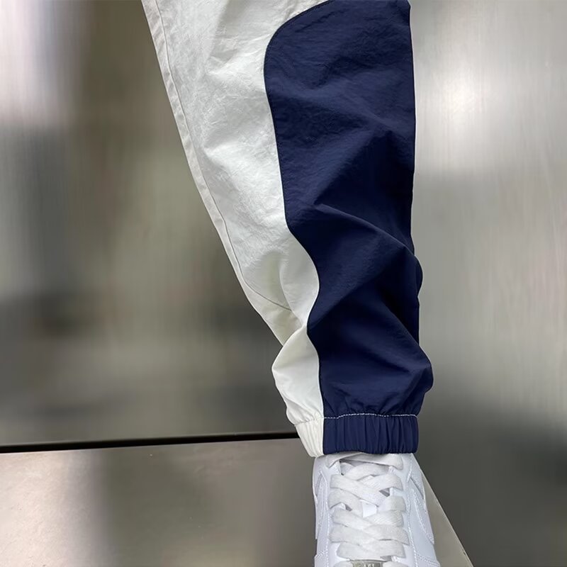 男潮衣家高品质男士休闲裤夏季薄款拼色束脚松紧腰运动裤潮流新款详情15