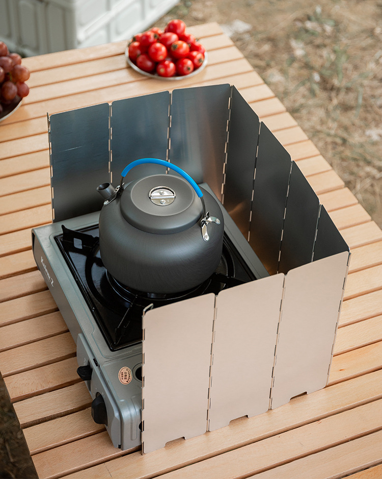 Outdoor gas stove wind shield, camping folding table stove wind cover, thickened gas stove head storage enclosure guard plate pic 27