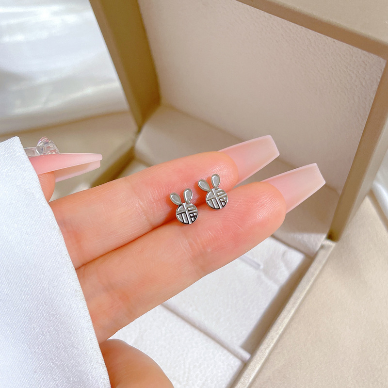 【通体钛钢】贝母幸运草极简风耳钉冷淡男女耳环个性气质宴会耳饰详情22