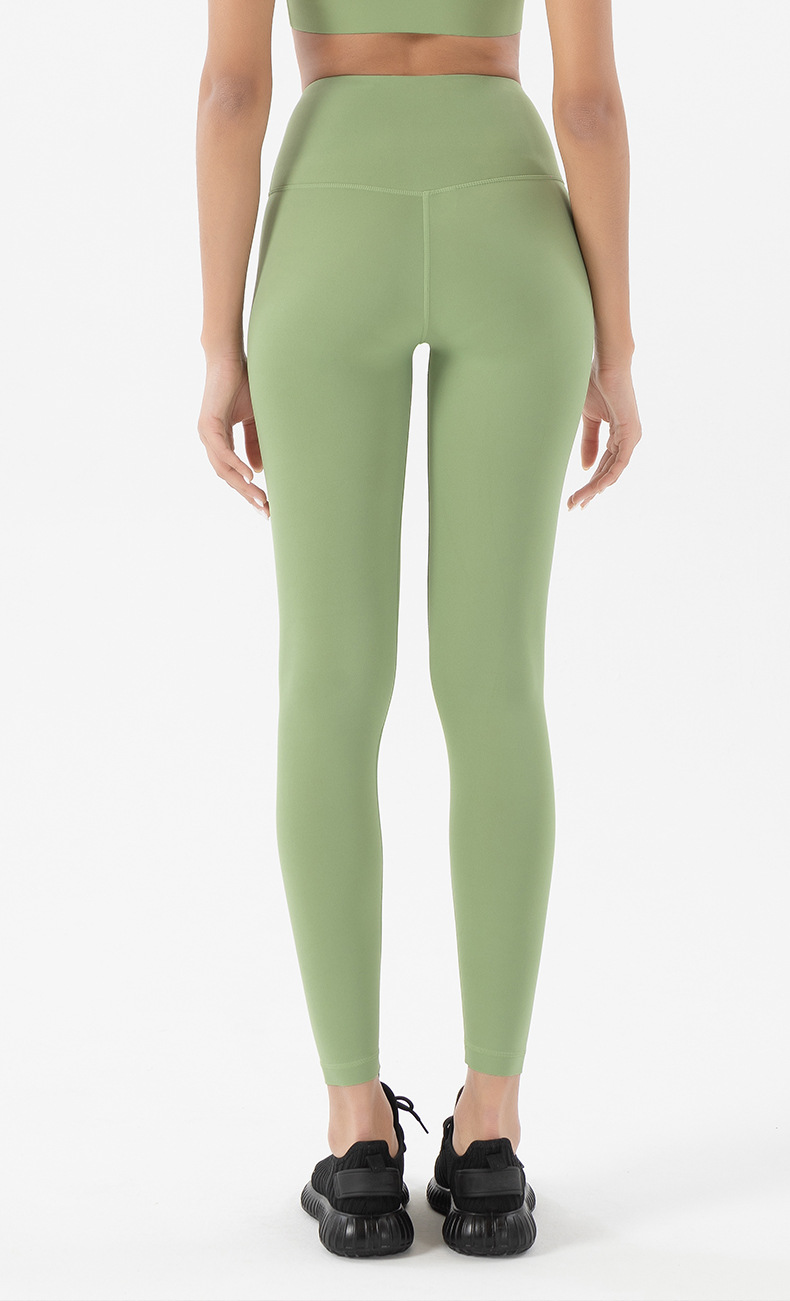 2022 Diamond Double-sided Brushed nude Yoga Pants for Women, European and American high-waisted hip-lifting peach-buttocks fitness pants pic 56