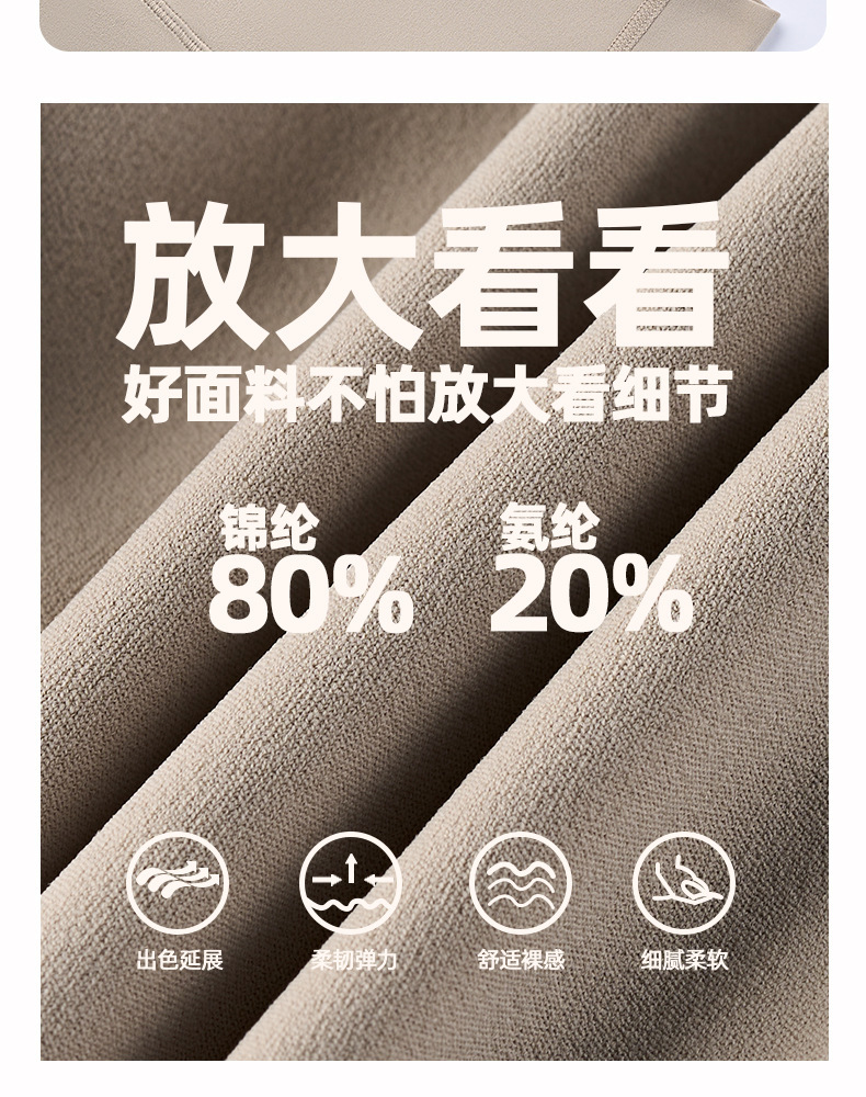 lu裸感无尴尬线五分裤高腰蜜桃臀带口袋瑜伽裤运动健身跑步短裤女详情13
