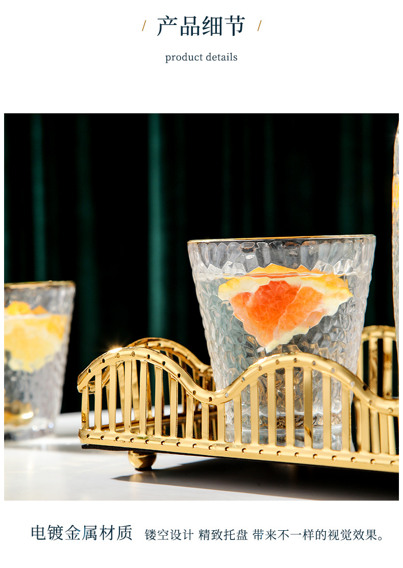 铁艺玻璃镜面果盘婚礼果盘北欧金属化妆品收纳托盘果盘大号容量详情12