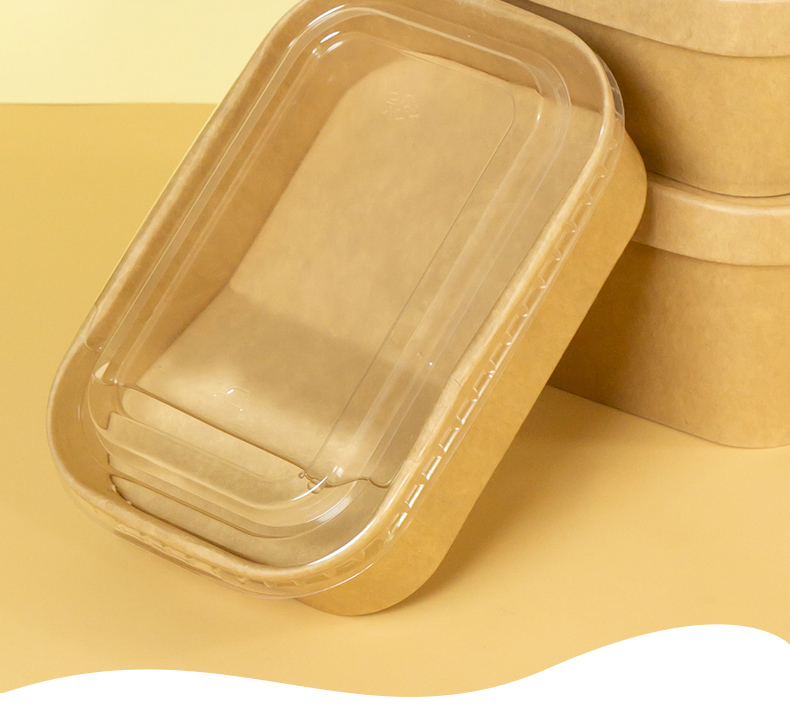 一次性牛皮纸餐盒外卖打包便当盒食品级轻食沙拉水果盒春游野餐盒详情9