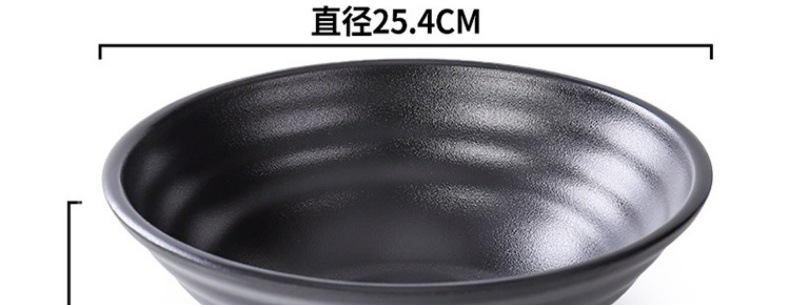 Melamine hot pot large bowl, imitation porcelain black bell mouth bowl, special bowl for Japanese noodle shops and restaurants, rice noodle soup with snails, bamboo hat pic 24
