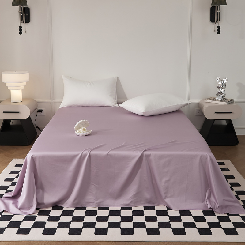 Single-piece quilt cover, pure cotton long-staple cotton bed sheet, bed cap, oversized quilt cover, skin-friendly single and double solid color bedding pic 68