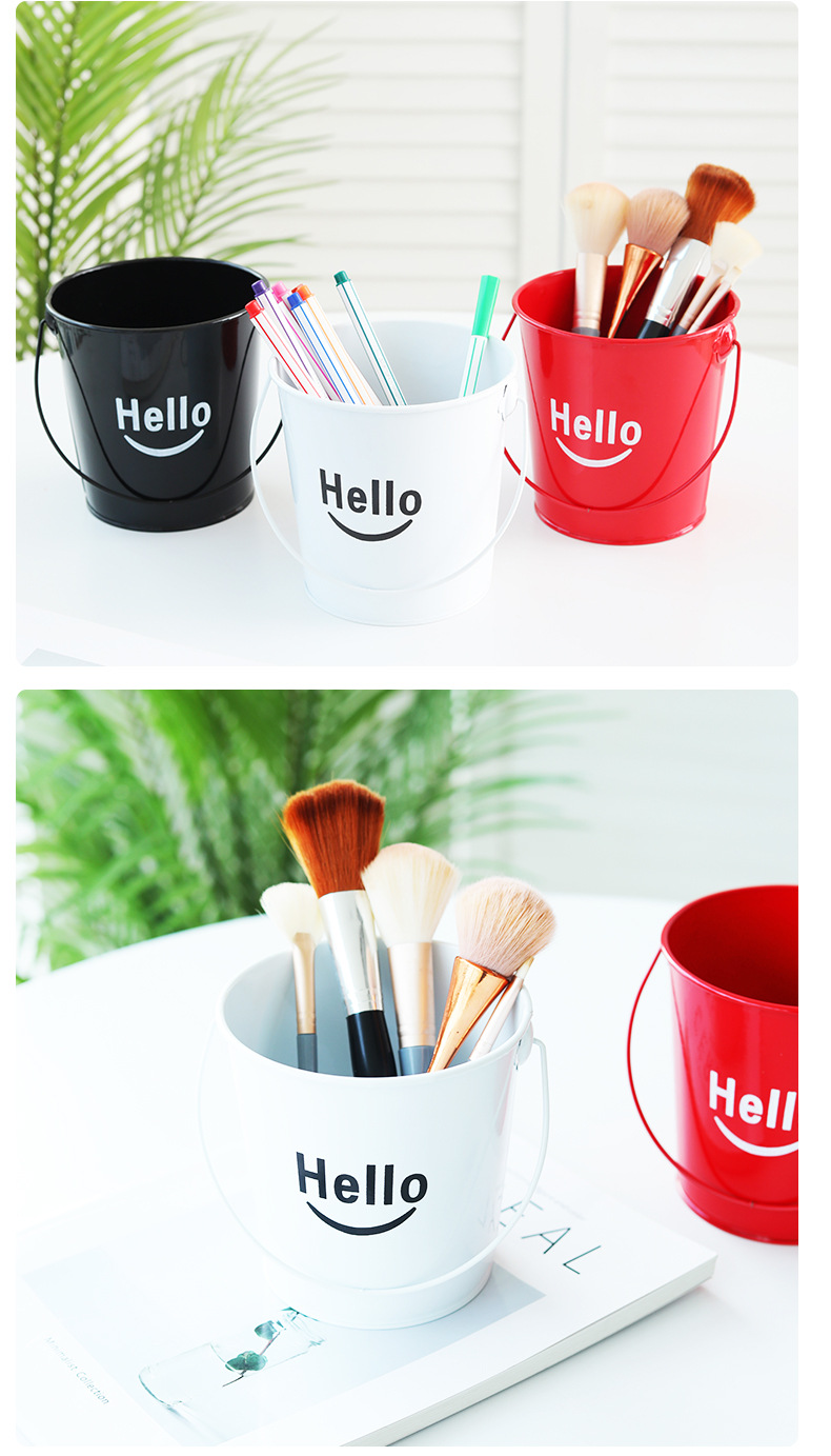 铁皮小提桶金属铁艺花桶收纳小桶阳台绿植多肉种植套盆桌面装饰桶详情11