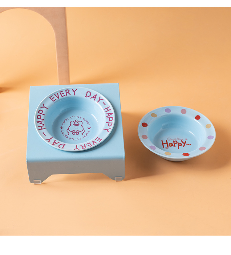 English flying saucer plate with square bowl stand, anti-tipping pet bowl, high-legged cat bowl, dog bowl, cat food bowl, pet drinking bowl pic 14