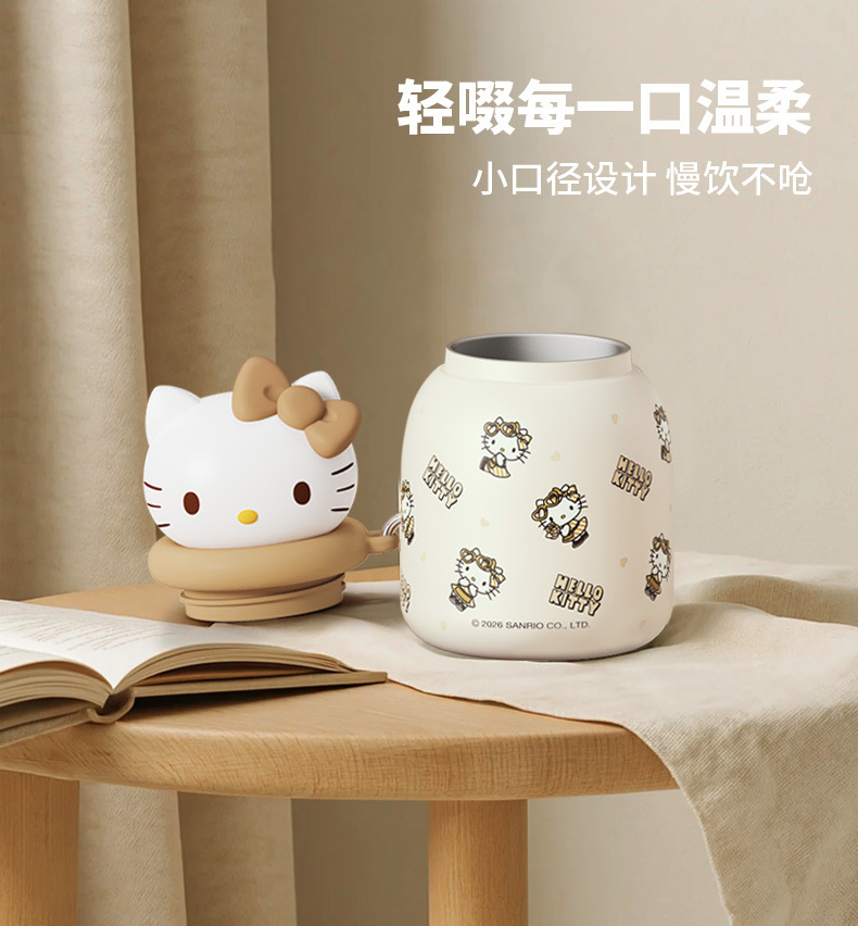 Hello Kitty高颜值吸管保温杯女生便携可爱水杯闺蜜礼物详情16