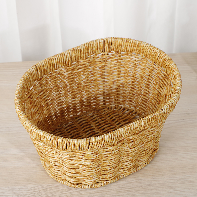 New imitation rattan woven hand-held flower baskets, souvenir flower baskets, flowerpot flower baskets, and garden flower baskets are available for wholesale from the manufacturer pic 7