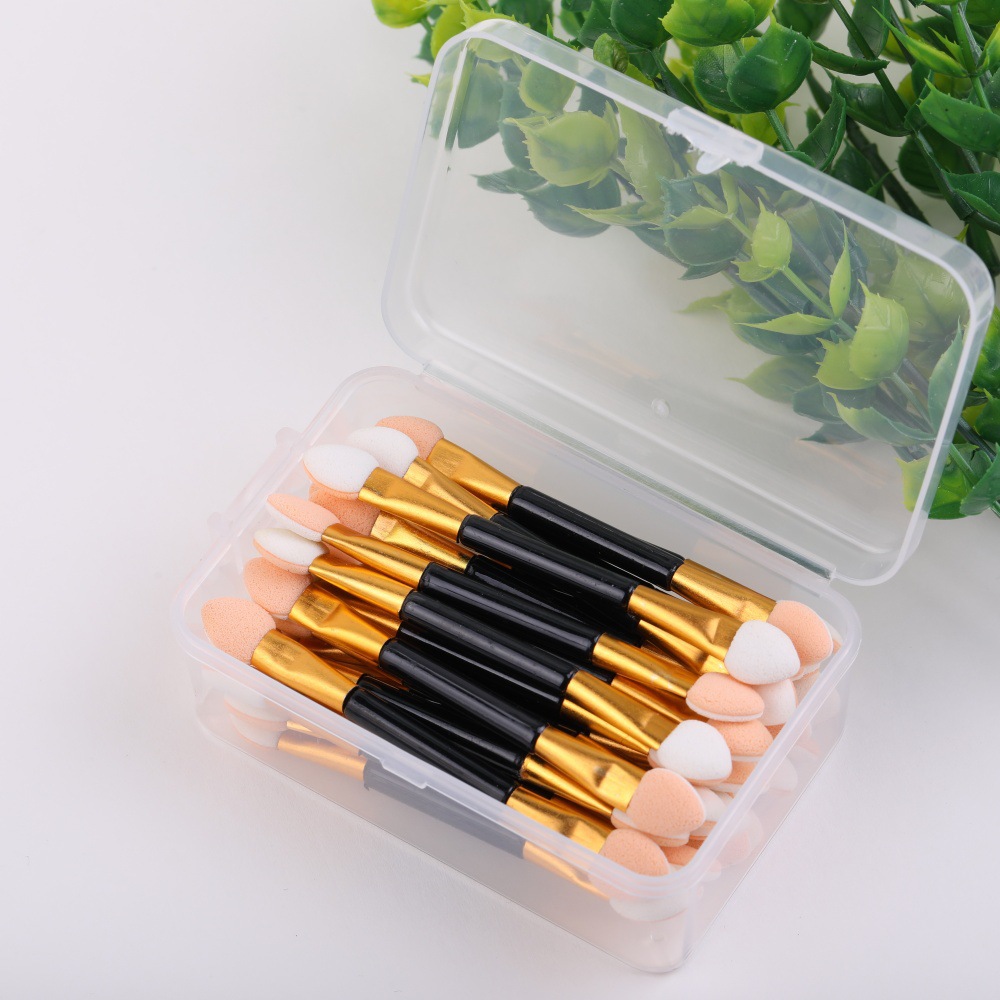 双头海绵眼影棒迷你眼部化妆刷遮瑕棒美妆工具盒装便携迷你一次性详情9