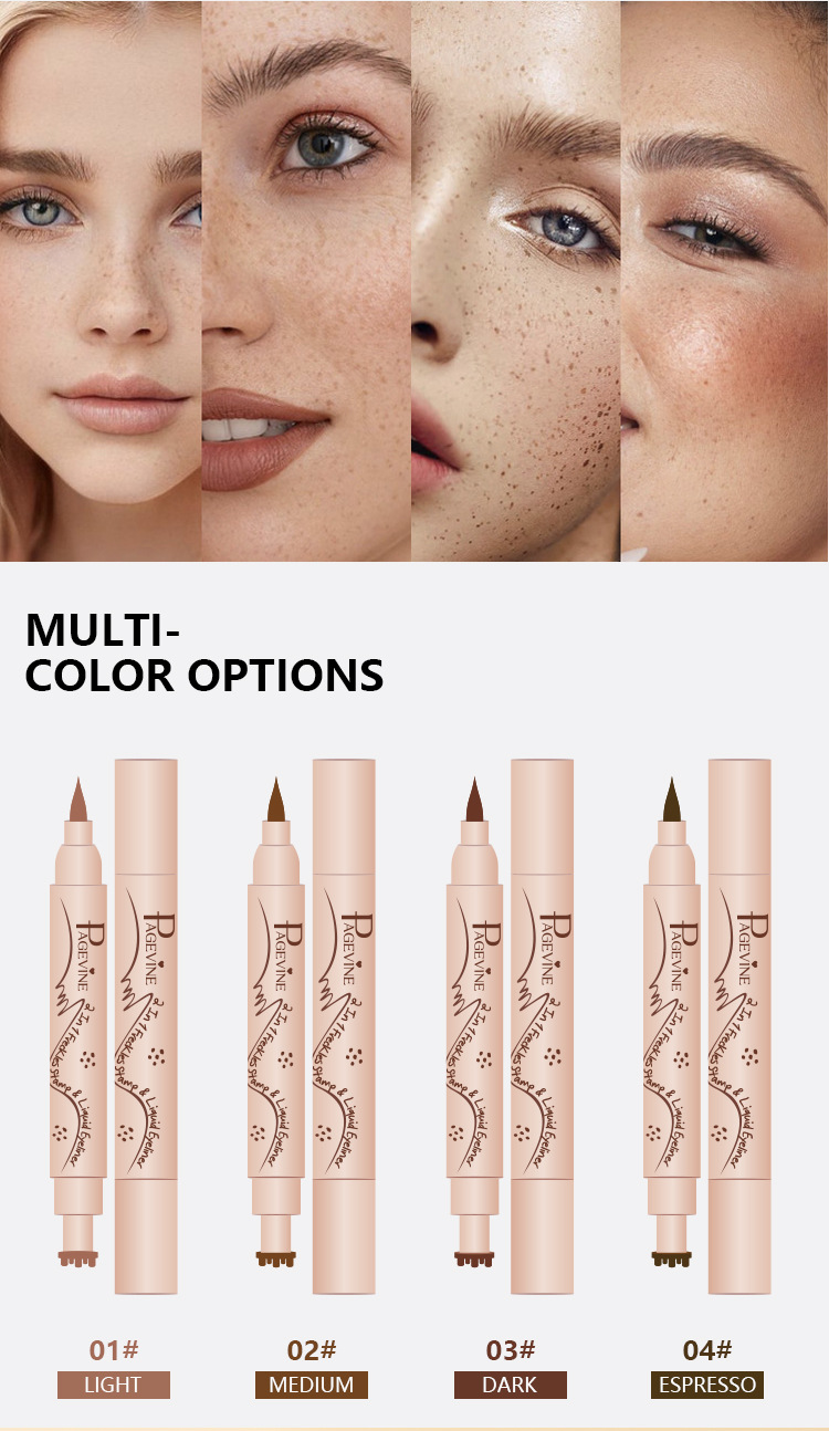 跨境专供双头仿真印章雀斑笔自然显色速干防水易上色点斑笔眼线笔详情8