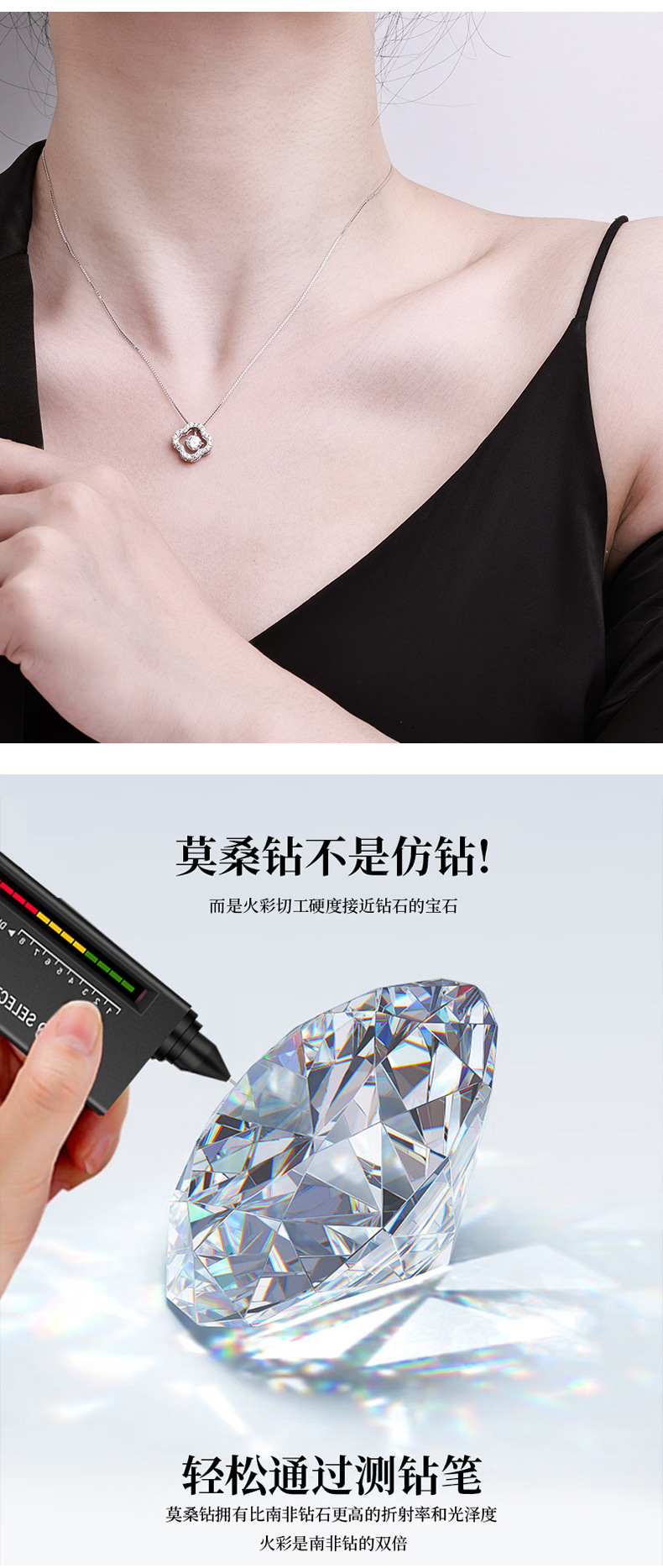 卓恒甄选马上有钱吉他吊坠项链铜镀金唐卡银饰品配件闪耀时尚首饰详情4