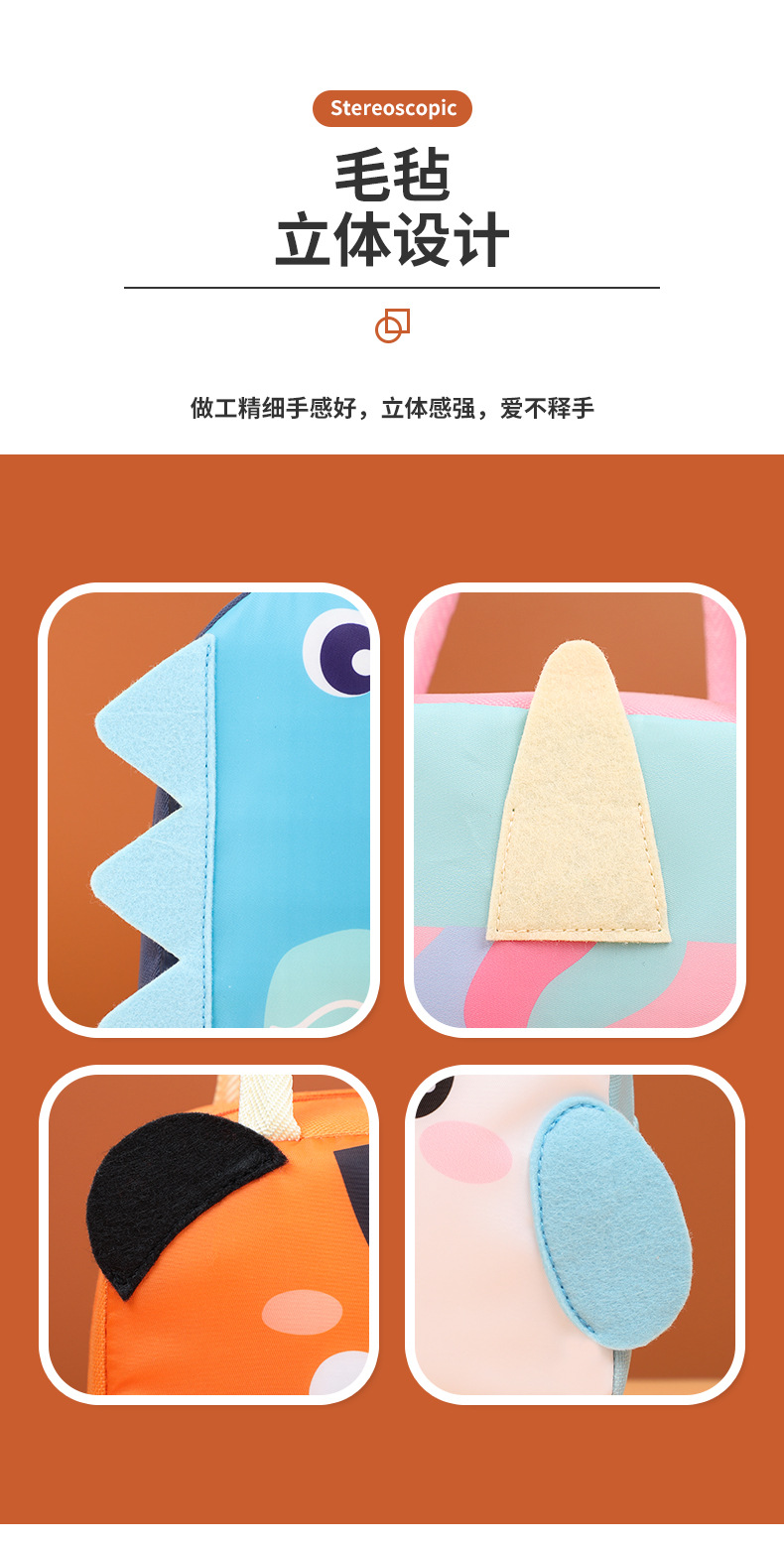 3D立体卡通萌宠便当包学生饭盒袋牛津布午餐盒袋户外野餐保温包详情7