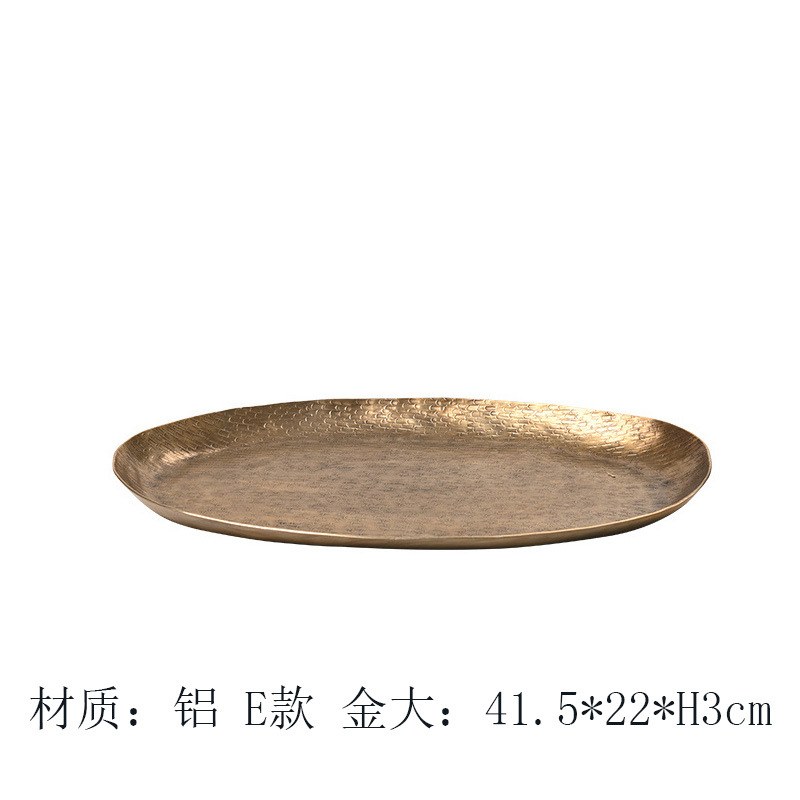 印度进口铝制银色不规则浅边水果盘零食坚果收纳托盘茶盘摆件装饰详情37