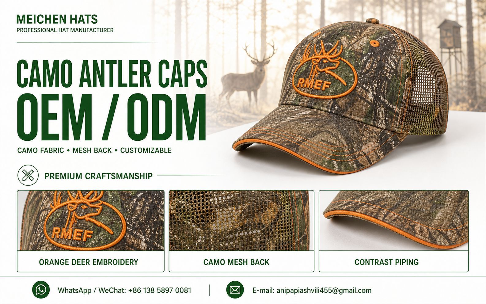 Customized cross-border baseball caps, three-dimensional embroidered baseball caps, enterprise promotional advertising caps, men's and women's sun hats pic 8