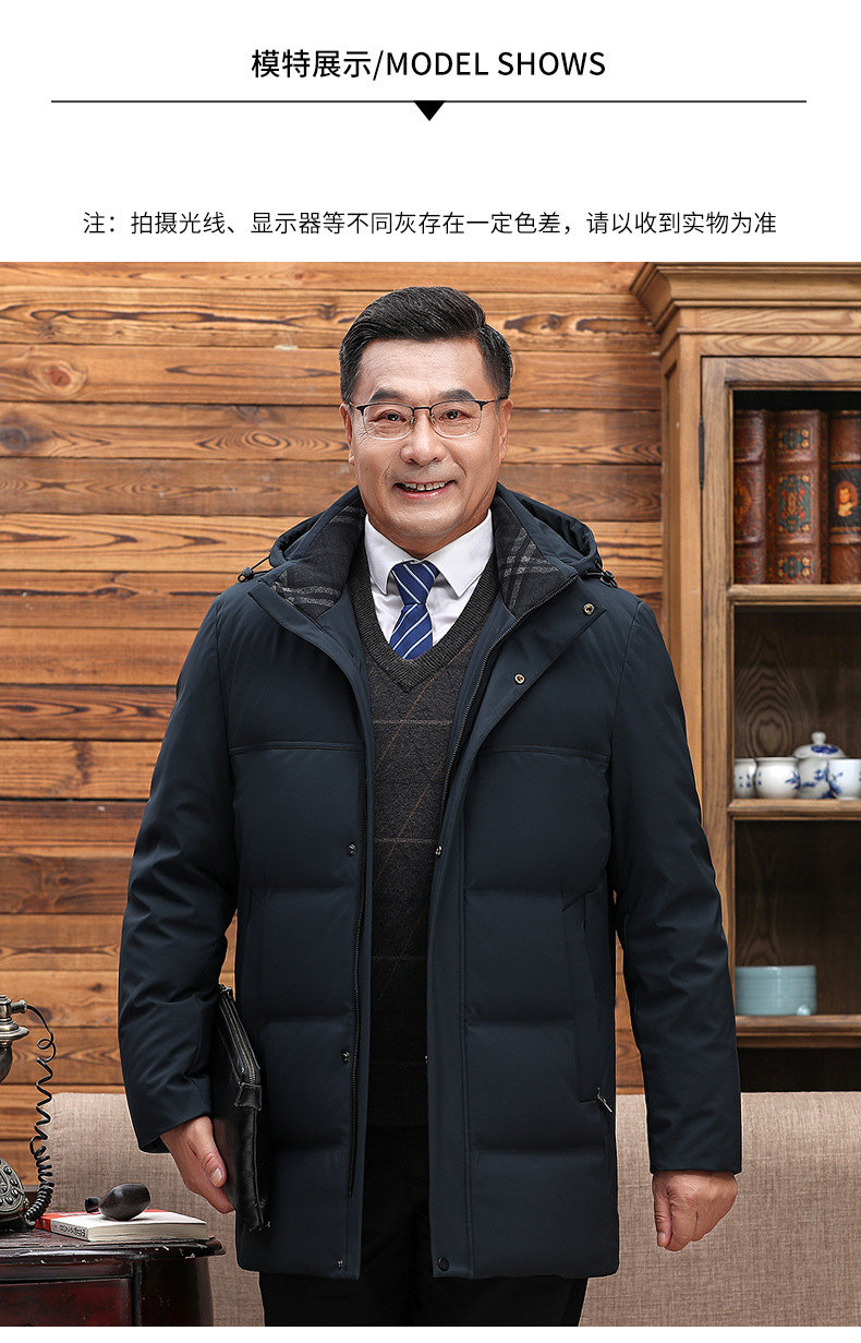 中老年羽绒服男短款加厚大码老年父亲爸爸鸭绒保暖外套加厚保暖详情14