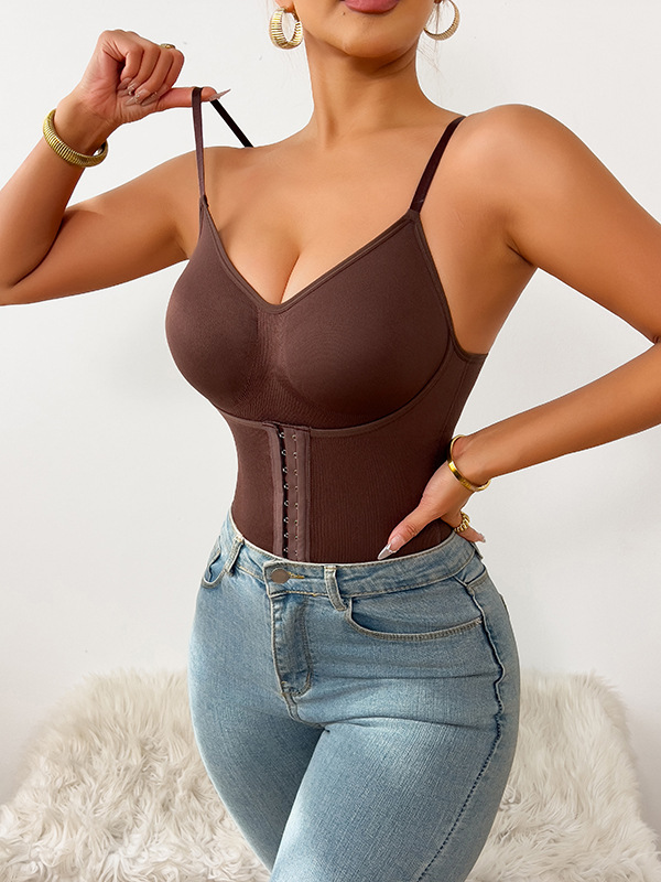 欧美大码加强排扣美体塑形收腹收腰术后束身衣Camisole Bodysuit详情3