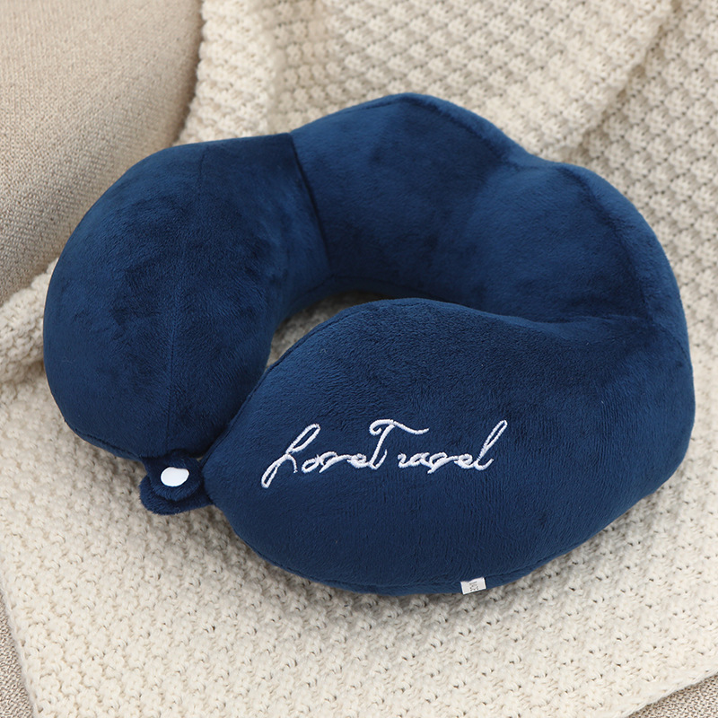 厂家批发新款绣花PP棉U型枕汽车飞机旅行枕u形护颈枕头可定LOGO详情8