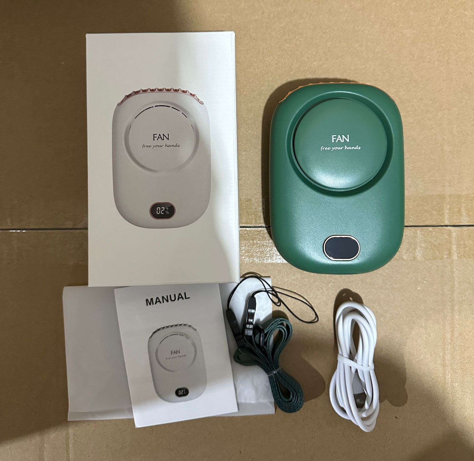 电商新款懒人运动挂脖风扇 手持便携静音大风力迷你USB充电小风扇详情2