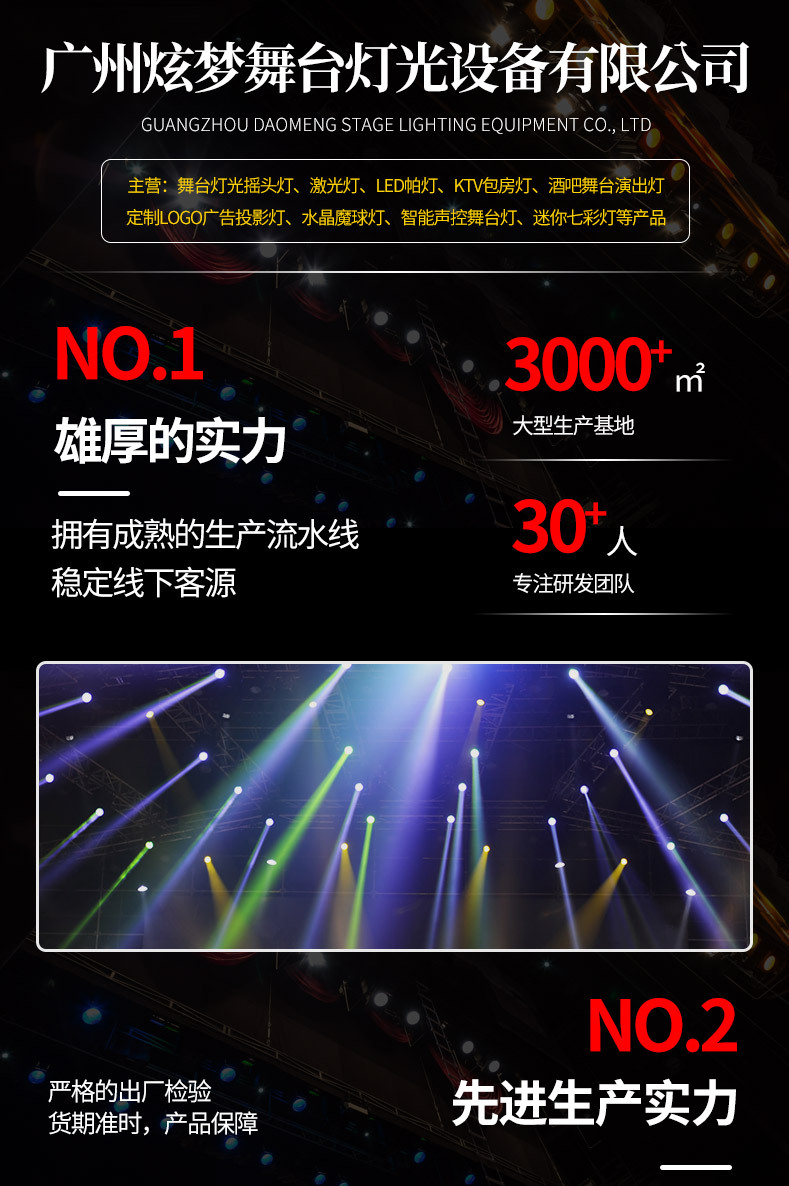 200W双色COB方形帕灯声控自走DMX512舞台演出酒吧宴会厅面光灯详情9