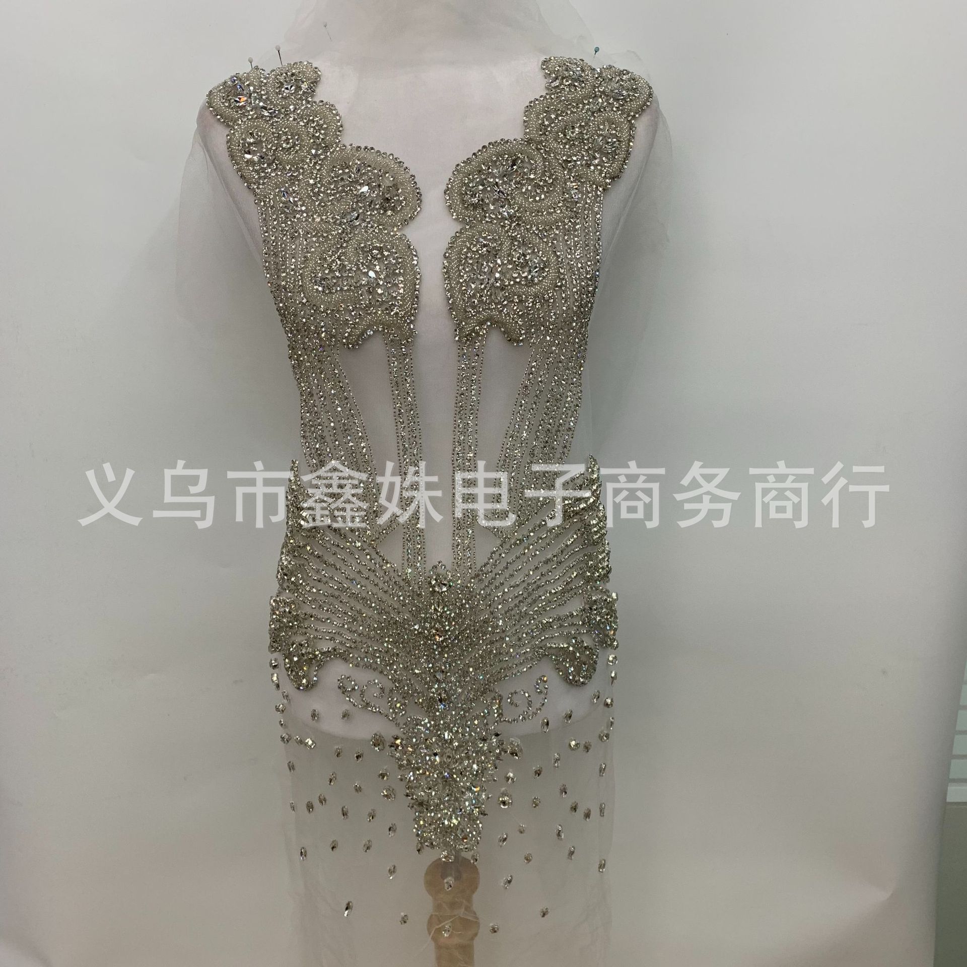 Ultra-heavy industry luxury hand-beaded luxury wedding dress and evening gown glass rhinestone cut pieces clothing accessories pic 1
