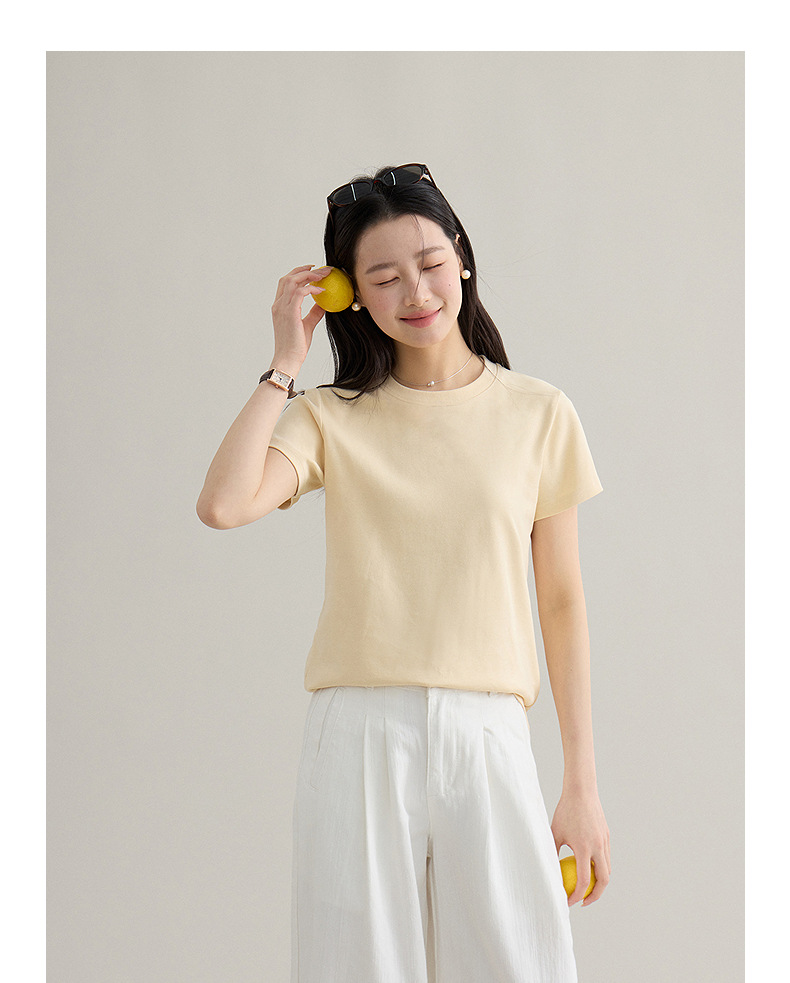 【 Blockbuster B: Super Comfortable Double-collar T-shirt with Upgraded Fabric 】 Spring short-sleeved T-shirt pic 57