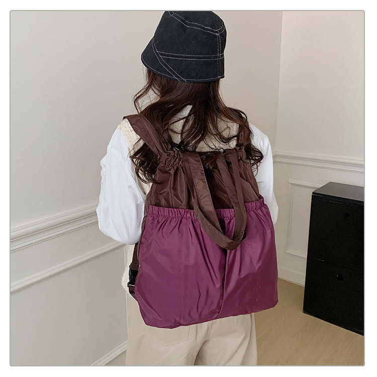 新款单肩包托特双肩折叠包手提简约通勤大容量时尚便携详情26