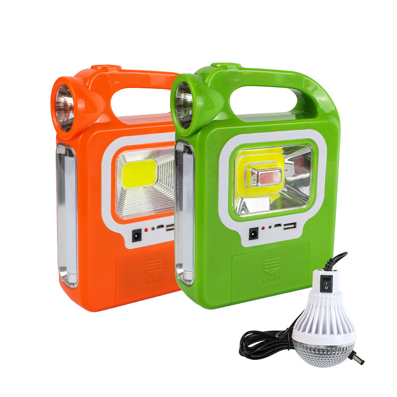 Outdoor solar camping led light, portable large-capacity power bank, COB three-source working lighting lamp pic 1