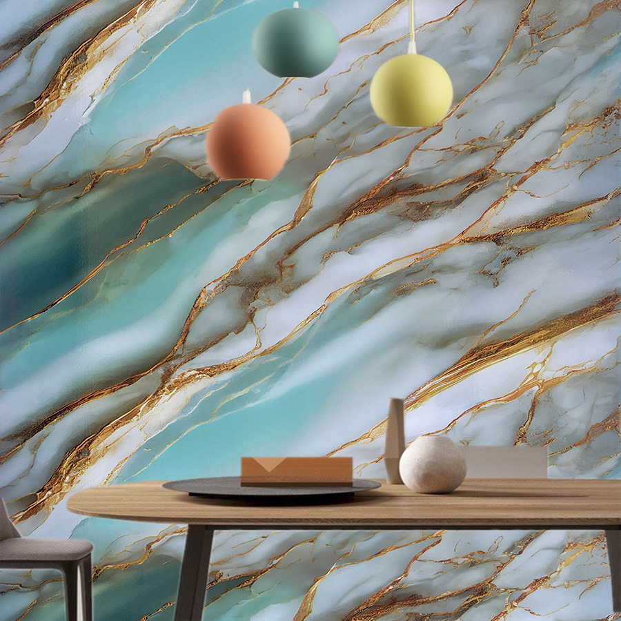 Cross-border exclusive Gilt Marble-patterned wallpaper for home decoration building materials background wall Gilt Marblewallpaper pic 21