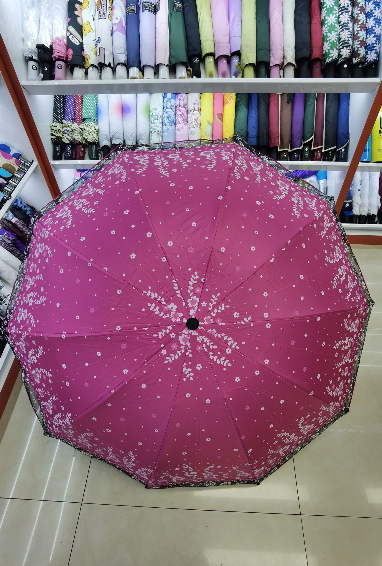 10 Bone lace lace umbrella for girls, high appearance level, black rubber sunshade, all-weather and all-weather sunshade umbrella, thickened and enlarged pic 7