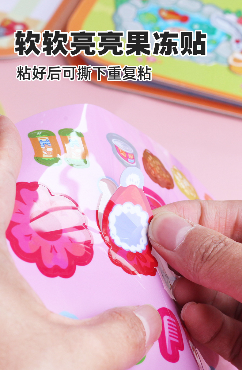 Mr. Toy diy Mechanism Quiet Book Adopt a Cat No-Cut Sticker Book Girl New Bubble Sticker 6 pic 9
