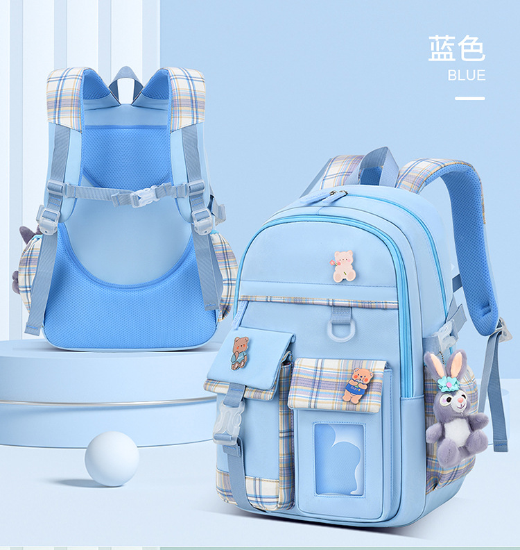 New style of schoolbag for girls 1-3-6 grade cartoon cute children backpack Lightweight and lightening student schoolbag pic 21