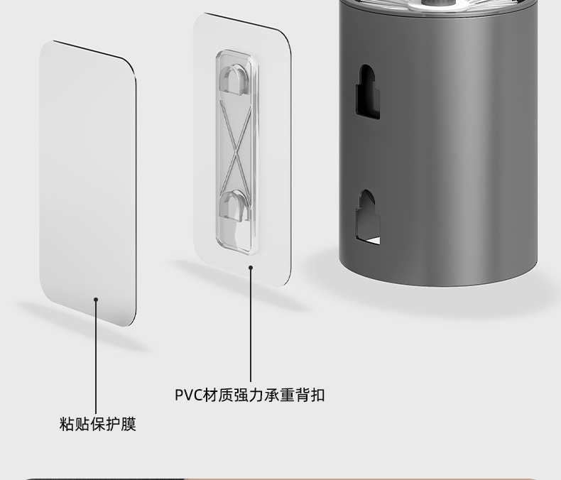 马桶刷套装浴室厕所清洁刷子免太空铝打孔家用无痕贴跨境长柄刷架详情16