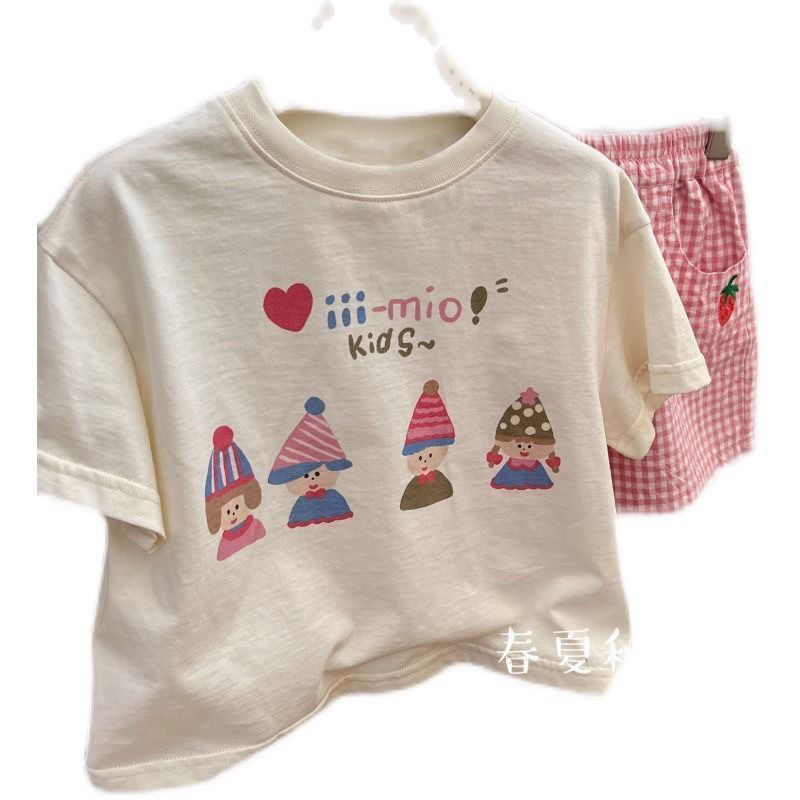 Pure cotton children's casual shorts and T-shirt set, new summer style for girls and girls, printed princess half-sleeved short-sleeved top pic 7