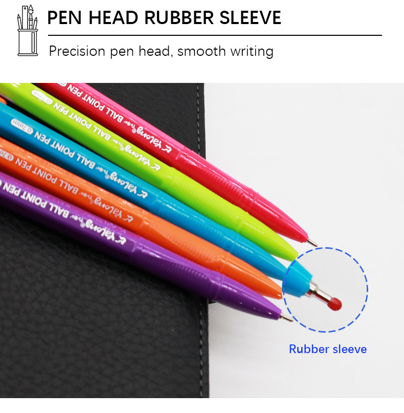 Yalong Cross-border's new color pen barrel design 0.7MM ballpoint pen is a high-quality medium oil pen for schools and offices pic 4