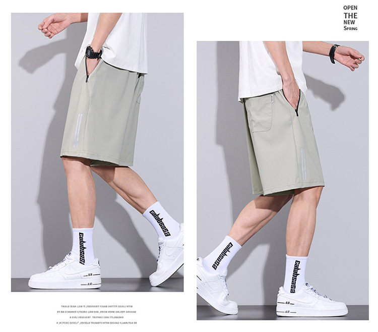 冰丝短裤男士夏季薄款2025新款速干外穿沙滩宽松休闲运动五分裤详情16