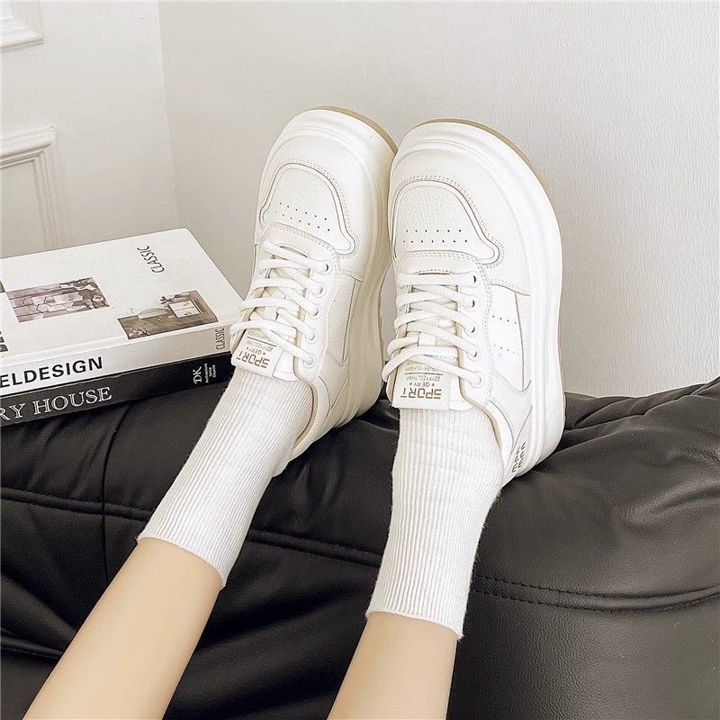 头层牛皮～真皮厚底小白鞋女鞋子百搭板鞋2025新款透气休闲运动鞋详情18