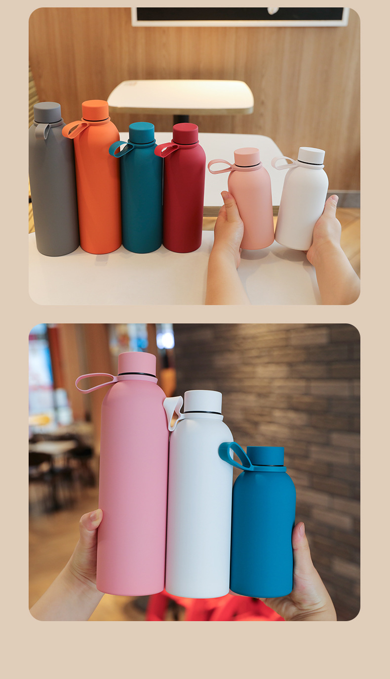 大容量304不锈钢小口瓶保温杯 运动水壶 车载便携磨砂水杯750ml详情16