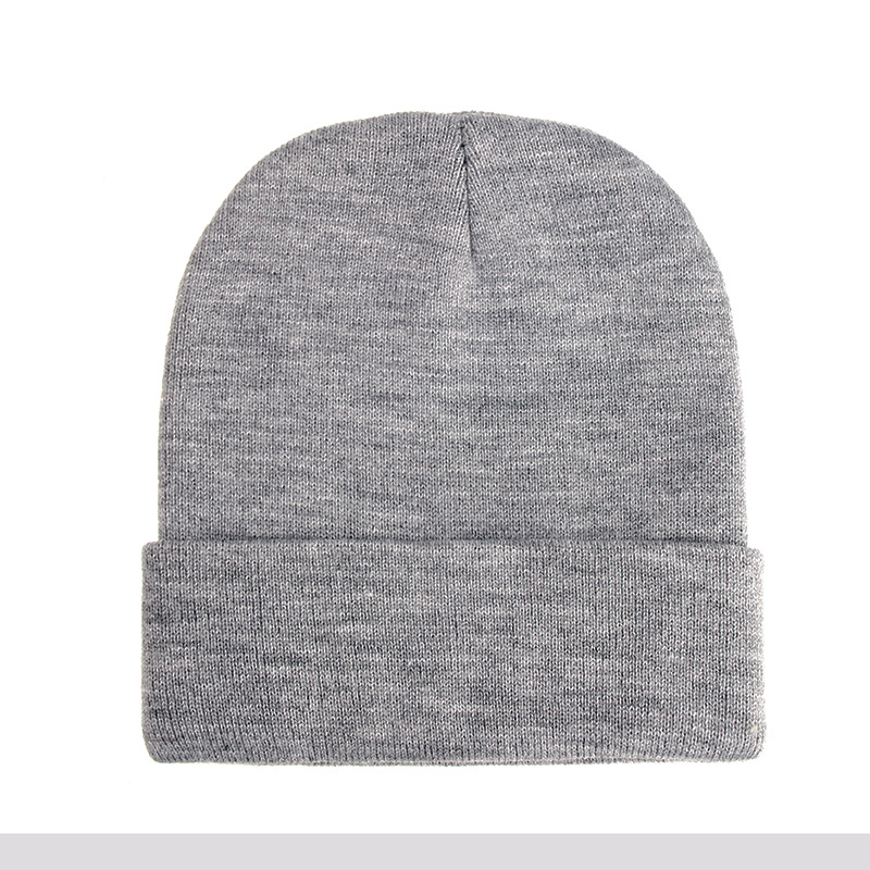 现货黑色针织帽男女纯色冷帽欧美保暖帽子荧光色毛线帽光板针织帽详情37