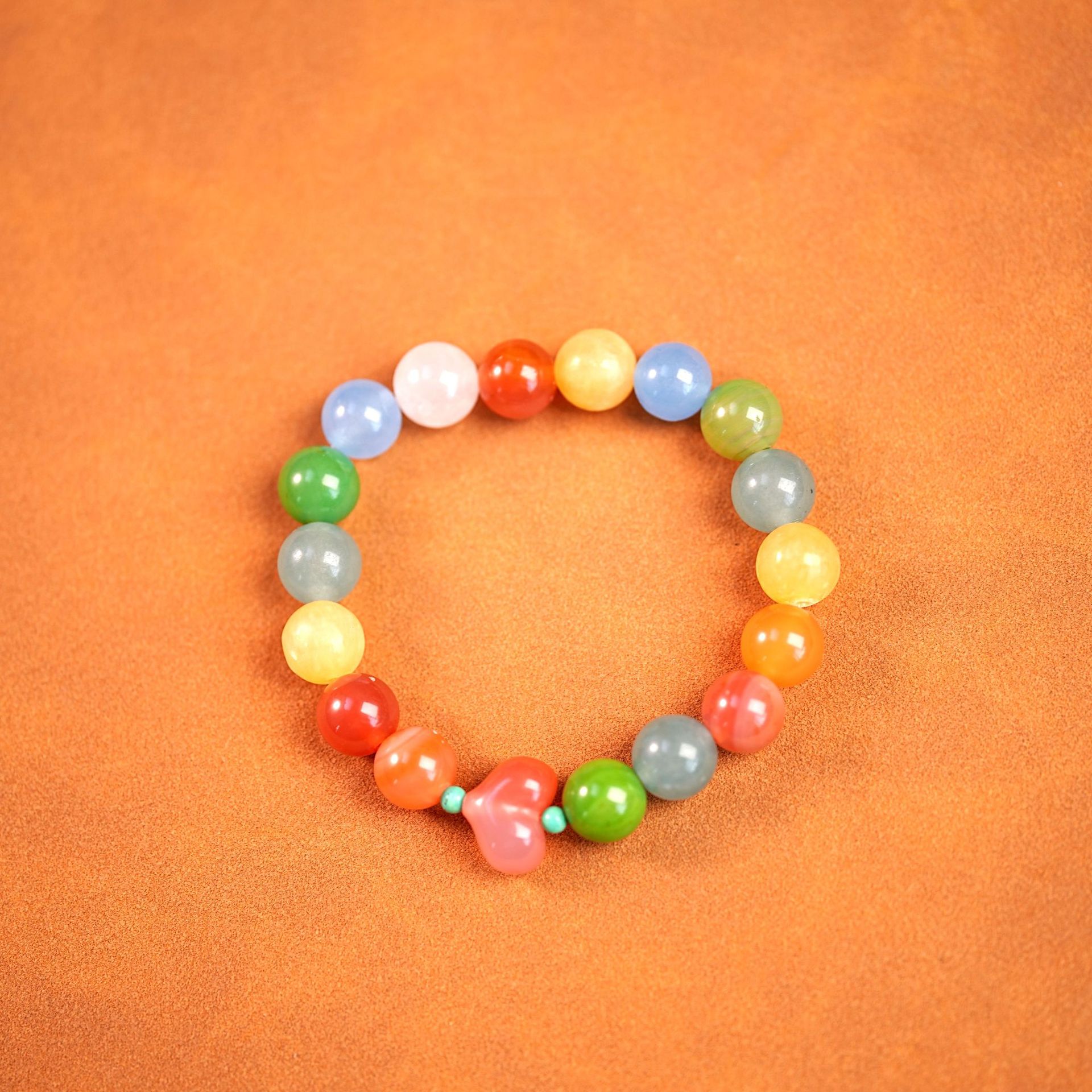 新款国潮夜光蜜蜡水晶手串多巴胺diy饰品配件男女款佩戴饰品配饰详情5